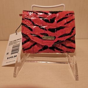 Brahmin Small Veronica Wallet Pink Feline Ombre Melbourne Red Orange Black NWT